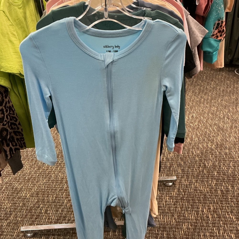 Blue Kids One Piece Footie